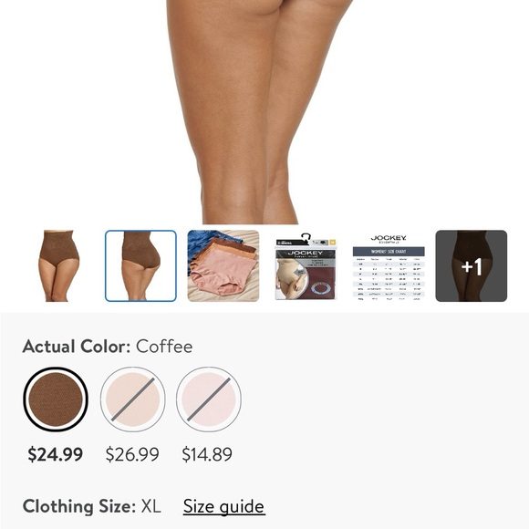 Jockey Essentials Women's Slimming Cool Touch High Waist Brief, Size XL - Picture 5 of 9